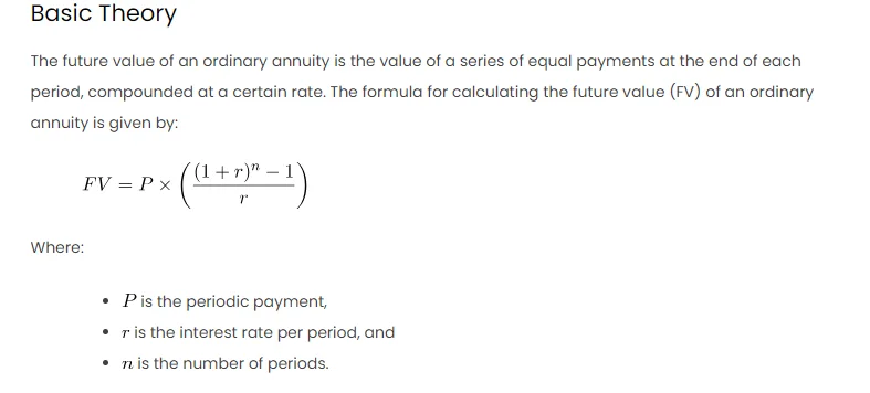 Calculating Ordinary Annuities in Excel