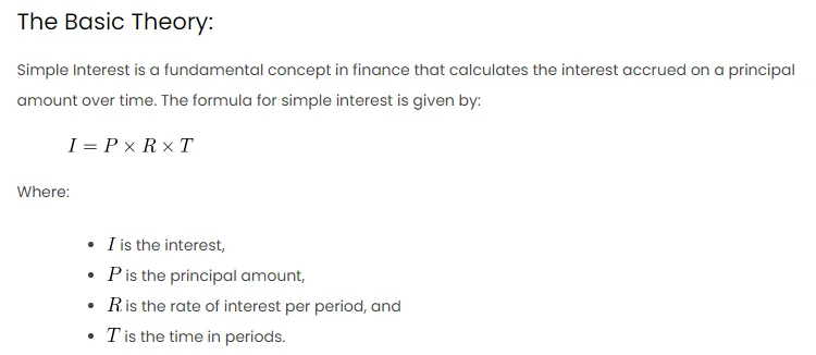 Understanding and Applying the Simple Interest Theorem in Excel