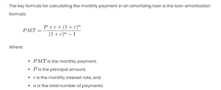 The Amortization Theorem in Excel Formulas