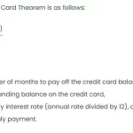 The Credit Card Theorem in Excel