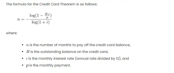 The Credit Card Theorem in Excel