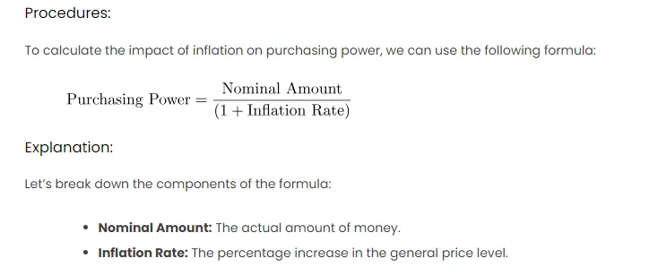 The Purchasing Power Theorem in Excel