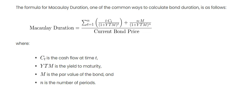 Understanding Bond Duration in Excel