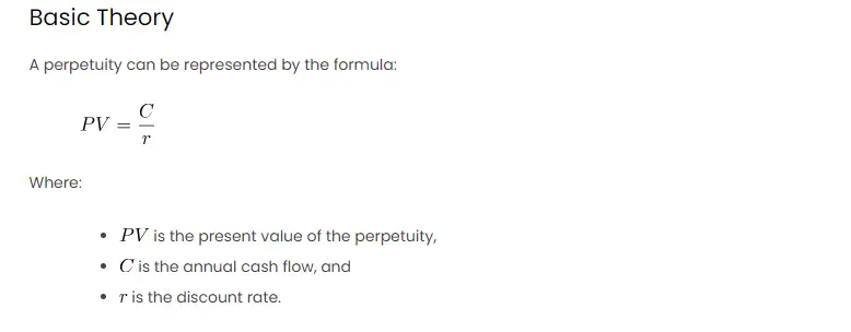 Understanding Perpetuities in Excel